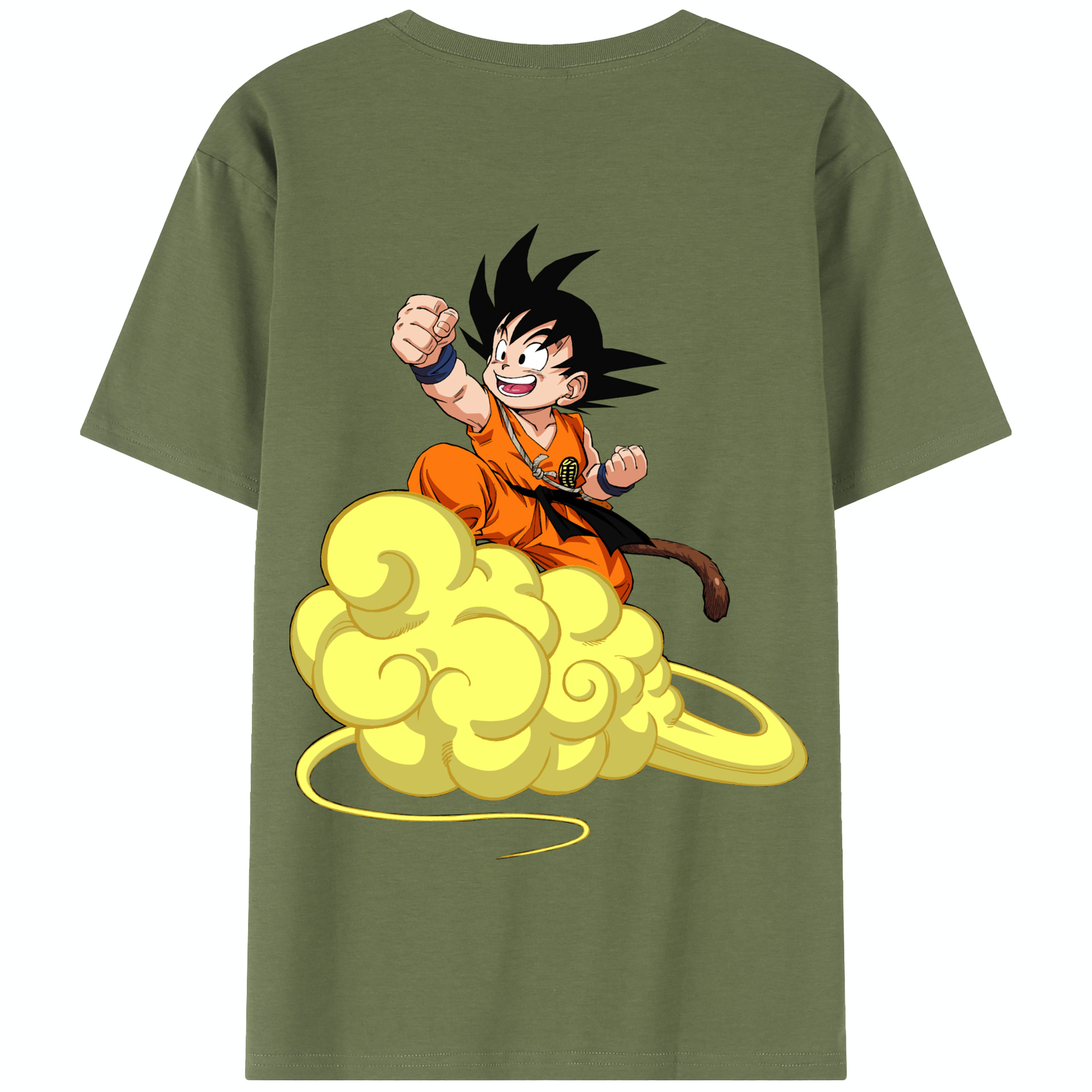（画像用） ドラゴンボール 孫悟空（そん ごくう）Son Goku カカロット DRAGON BALL Kakarotto 綿100％半袖Tシャツ（背面プリント）
